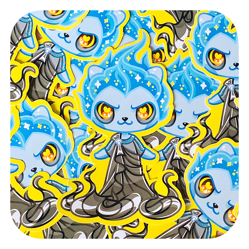 Nya Nya Neko Hades Waterproof Sticker