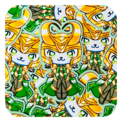 Nya Nya Neko Loki Waterproof Sticker