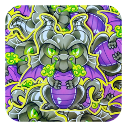 Nya Nya Neko Maleficent Dragon Waterproof Sticker