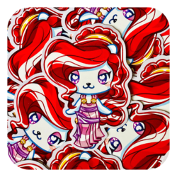Nya Nya Neko Megara Waterproof Sticker