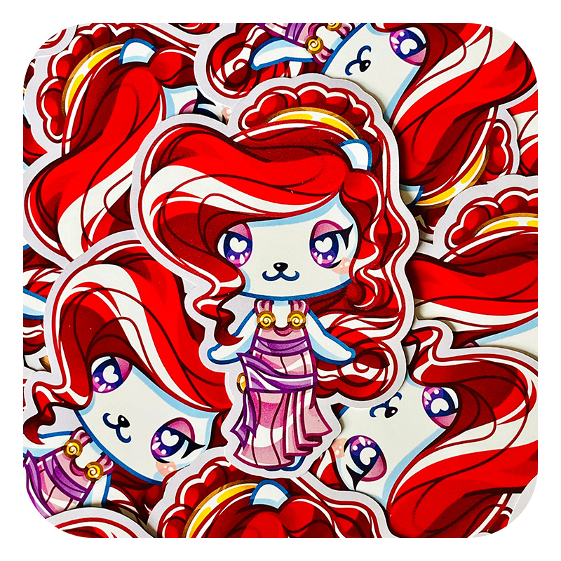 Nya Nya Neko Megara Waterproof Sticker