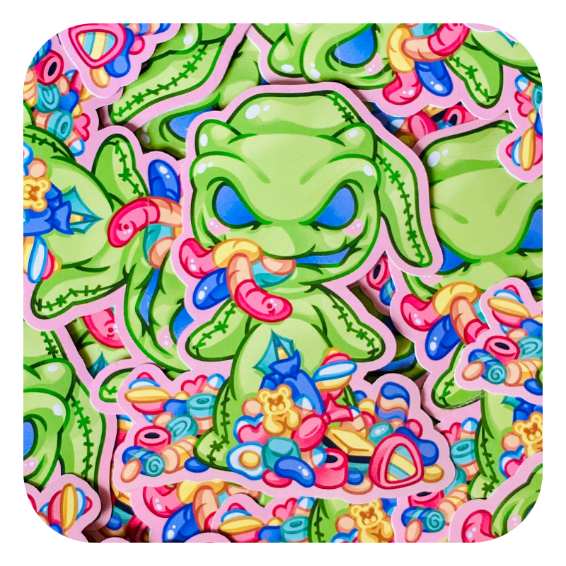 Nya Nya Neko Oogie Boogie My Candy Waterproof Sticker