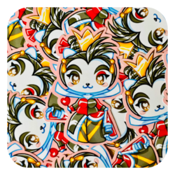 Nya Nya Neko Queen of Hearts Waterproof Sticker