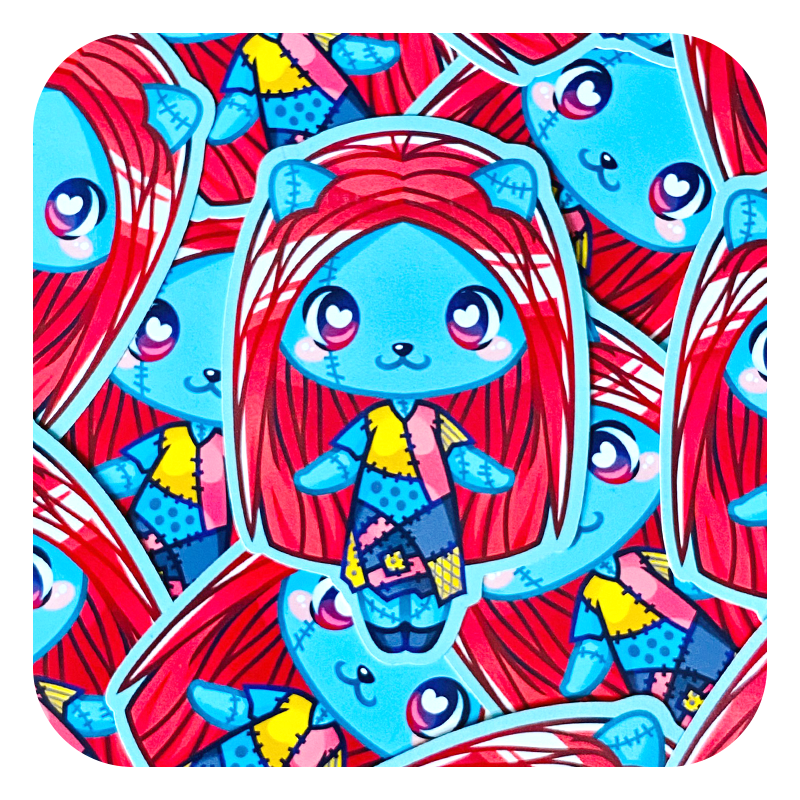 Nya Nya Neko Sally Waterproof Sticker