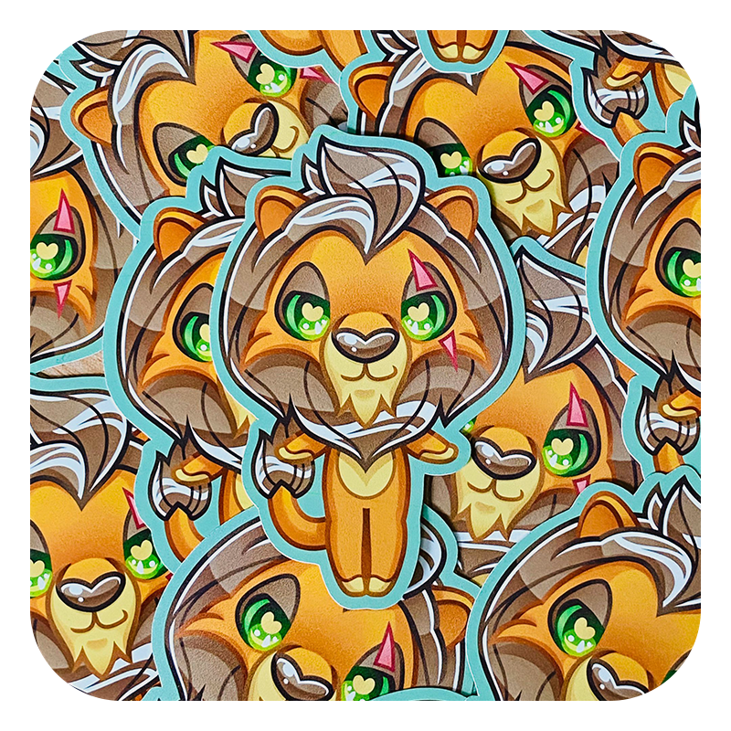 Nya Nya Neko Scar Waterproof Sticker