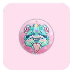 Cubbie Ahegao Emote Badge Button