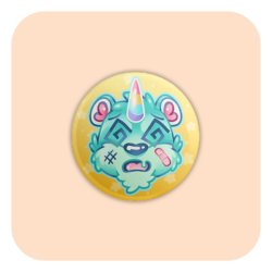Cubbie Knocked Out Emote Badge Button
