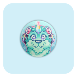 Cubbie Earphones Emote Badge Button