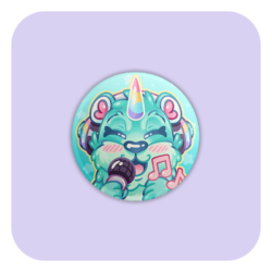 Cubbie Karaoke Emote Badge Button