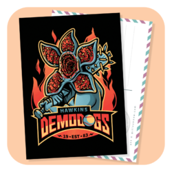 Hawkins Demodogs Postcard