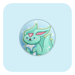 Nekomon Carbuncle Badge Button