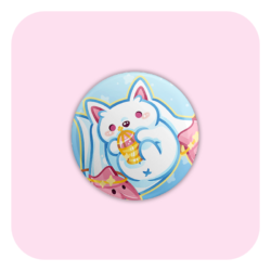 Nekomon Kyubei Badge Button