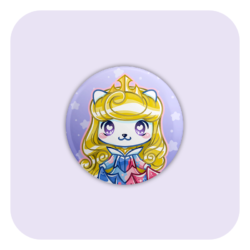 Nya Nya Neko Aurora Mixed Gown Badge Button