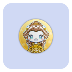 Nya Nya Neko Belle Badge Button