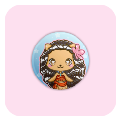 Nya Nya Neko Moana Badge Button