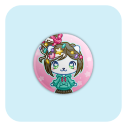 Nya Nya Neko Vanellope Badge Button