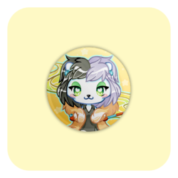 Nya Nya Neko Cruella Badge Button