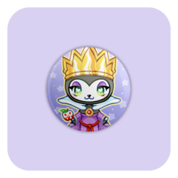 Nya Nya Neko Evil Queen Badge Button