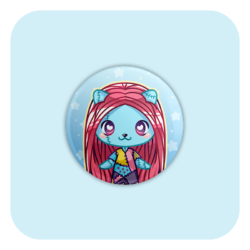 Nya Nya Neko Sally Badge Button