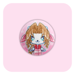 Nya Nya Neko Aerith Badge Button