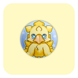 Nya Nya Neko Chocobo Badge Button