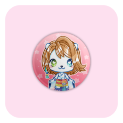 Nya Nya Neko Yuna Badge Button