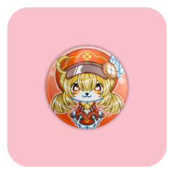Nya Nya Neko Klee Badge Button