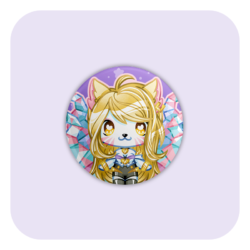 Nya Nya Neko Ahri  (K/DA) Badge Button