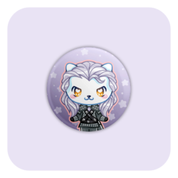 Nya Nya Neko Geralt of Rivia, The Witcher Badge Button