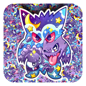 Magical Silhouettes Gengar Waterproof OVERSIZED Sticker