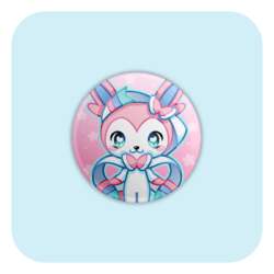 Nya Nya Neko Sylveon Badge Button