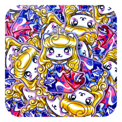 Nya Nya Neko Aurora Mixed Gown Waterproof Sticker