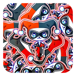 Nya Nya Neko Harley Quinn Classic Waterproof Sticker