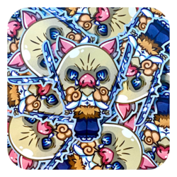 Nya Nya Neko Inosuke Waterproof Sticker
