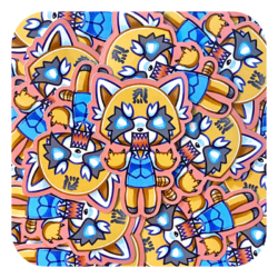 Nya Nya Neko Metal Retsuko Waterproof Sticker