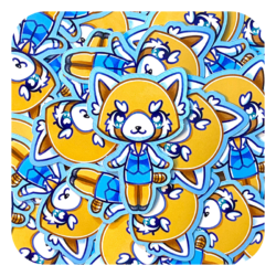 Nya Nya Neko Retsuko Waterproof Sticker