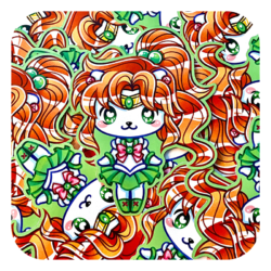 Nya Nya Neko Sailor Jupiter Waterproof Sticker