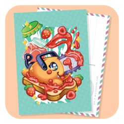 Chainsaw Man Dreaming Of Jam And Bread Postcard
