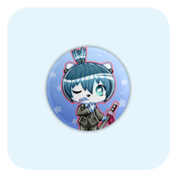 Nya Nya Neko Aki Badge Button