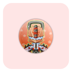 Nya Nya Neko Chainsaw Man Badge Button