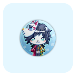 Nya Nya Neko Giyu Badge Button