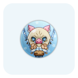 Nya Nya Neko Inosuke Badge Button