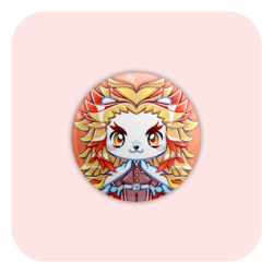 Nya Nya Neko Rengoku Badge Button