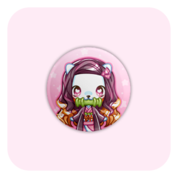 Nya Nya Neko Nezuko Badge Button