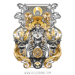 Sailor Moon Dark Side Of The Moon (Gold Version) T-Shirt