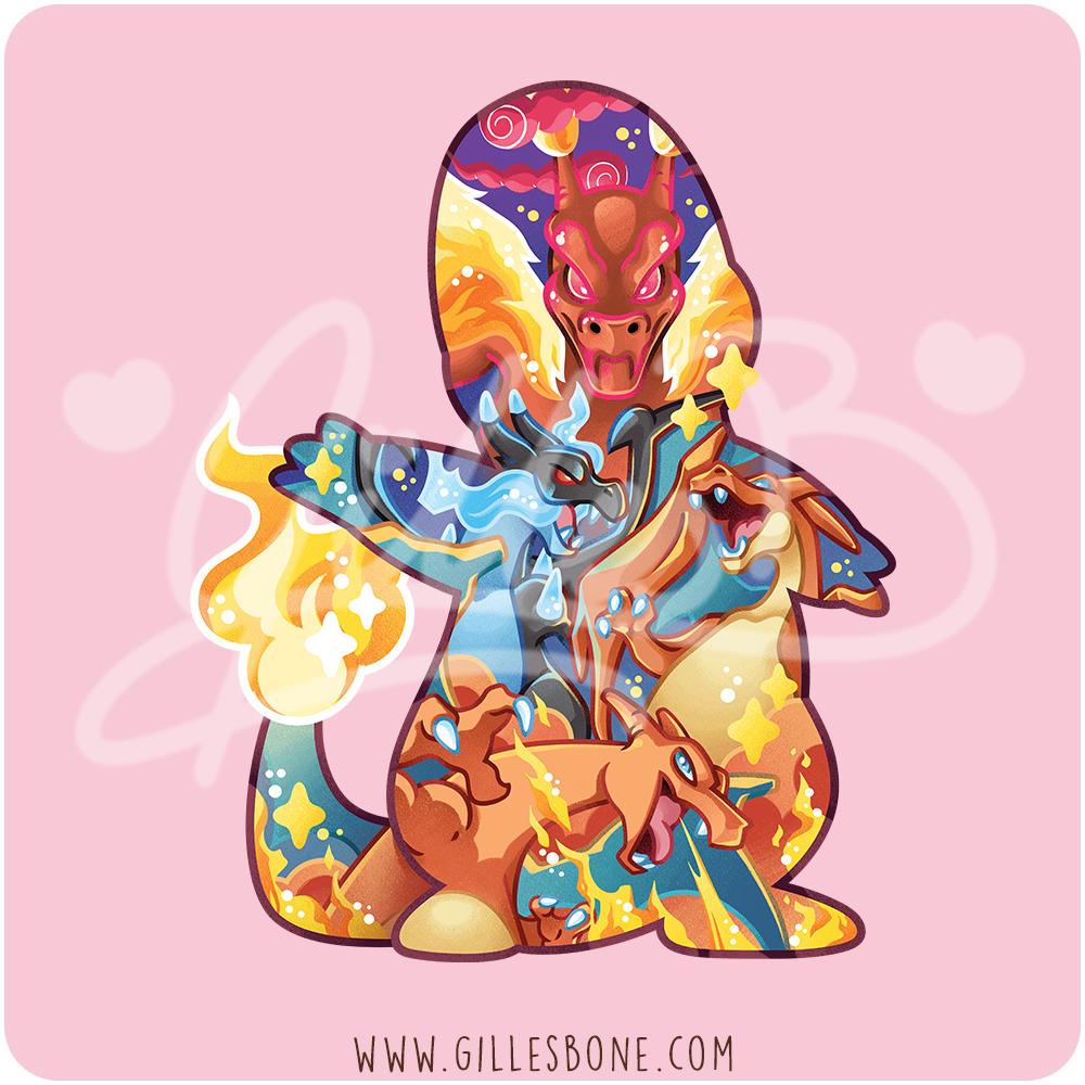 Magical Silhouettes Charmander T-Shirt - Image 2