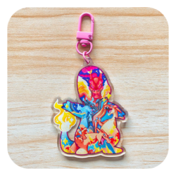 Magical Silhouettes Charmander Acrylic Keyring