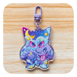 Magical Silhouettes Gengar Acrylic Keyring