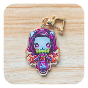 Nya Nya Neko Nezuko Acrylic Keyring