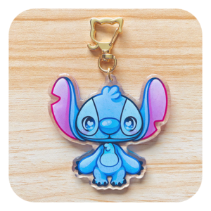 Nya Nya Neko Stitch Acrylic Keyring